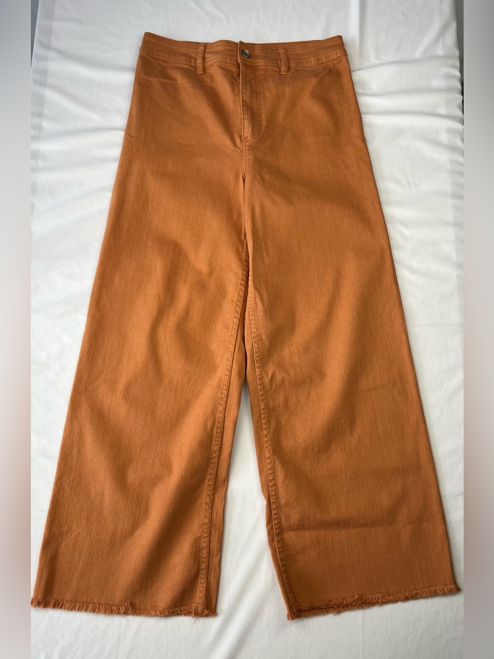 Billabong Free Fall High Waist Wide Leg Raw Hem Pants Toffee - Size 31 - Picture 2 of 9